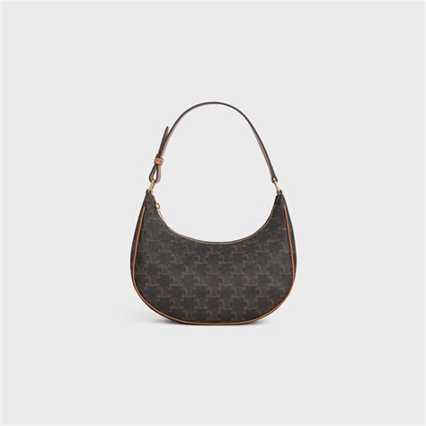 celine ava bag in triomphe canvas and calfskin